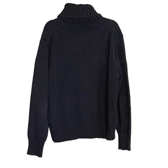 Polo by Ralph Lauren Mens‎ XL Cotton Shawl Collar Button Up Knit Sweater Blue